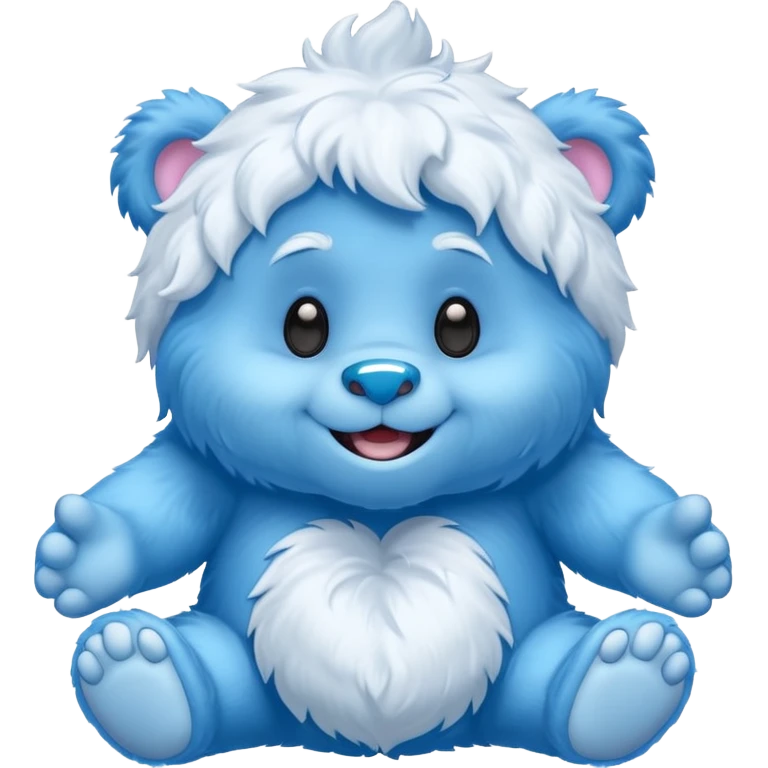 blue care bear yeti emoji