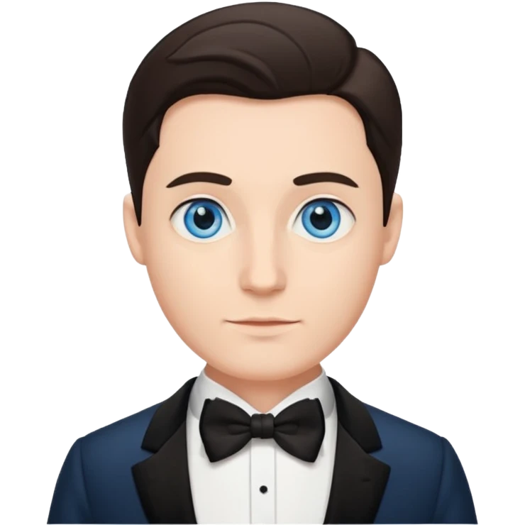 🤵🏼bu emojide sadece göz rengini mavi yap ve Smokinli olsun emoji