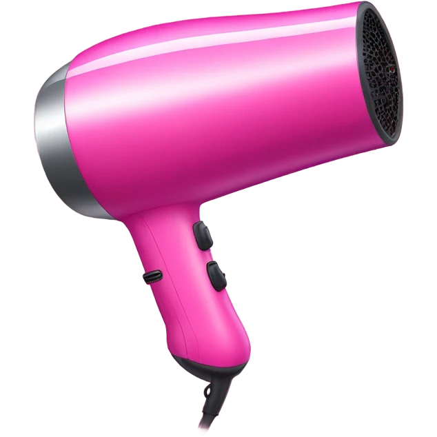 Pink blow dryer for hair emoji