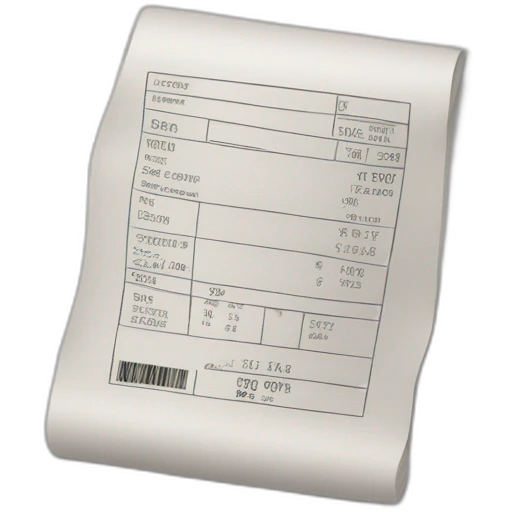 Shopping receipt paper emoji
