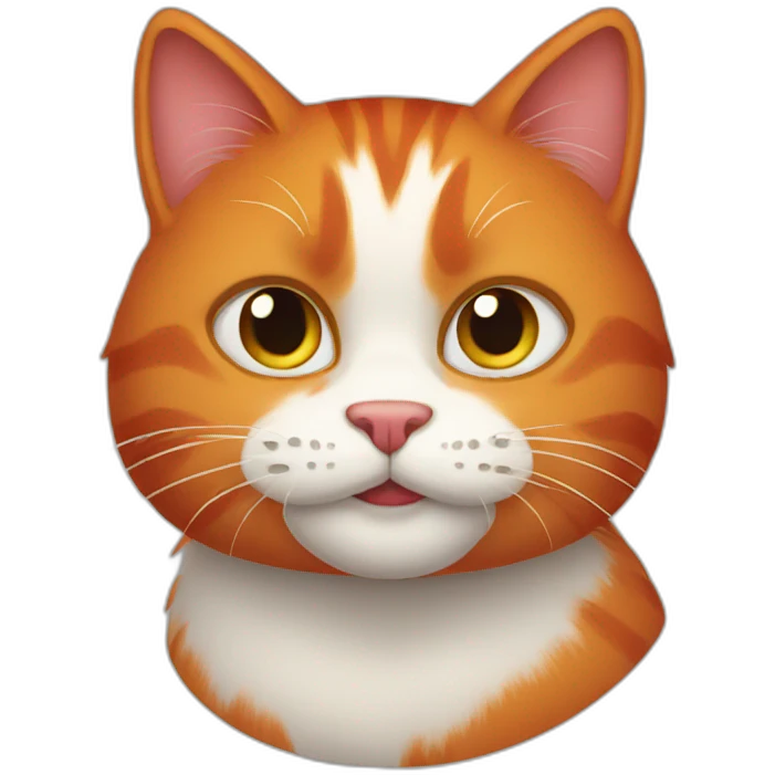 A red cat  emoji
