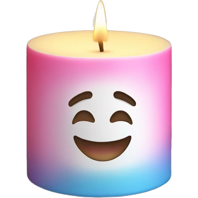 a transgender pride candle emoji