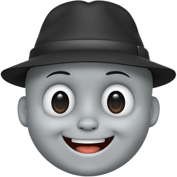 Jake E Boo 3d animated Head looking cool emoji