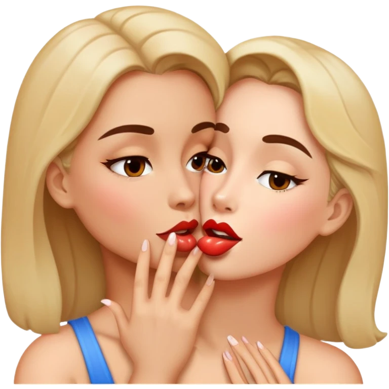 Woman giving a big kiss  emoji