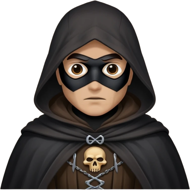 Draw a dark bandit with  emoji