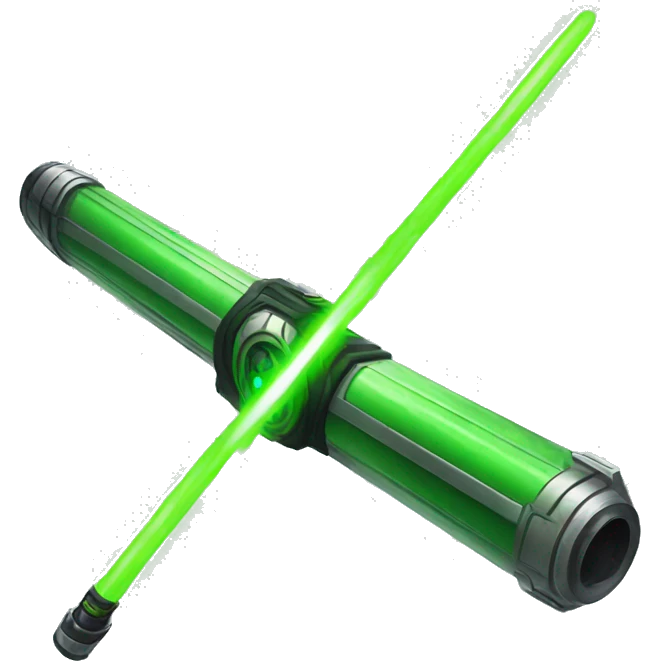 green lightsaber emoji