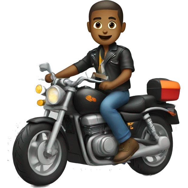 Boy on motorcycle  emoji