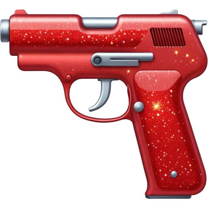 red glitter gun emoji