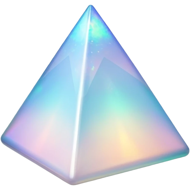 beautiful white opal pyramid  emoji