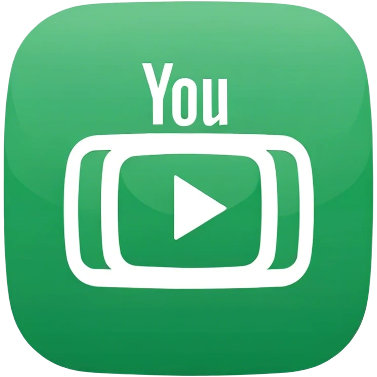 youtube icon with green background emoji