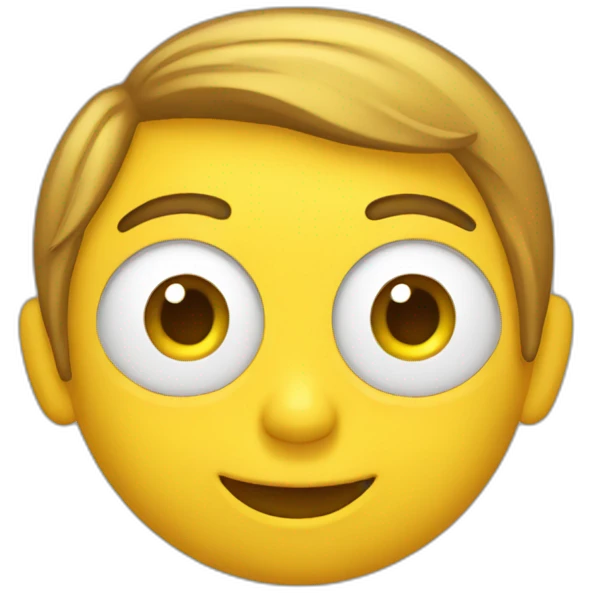Emoji fou jaune rond emoji