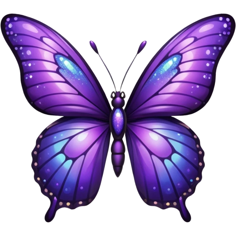 Dark Purple Butterfly Sparkly emoji