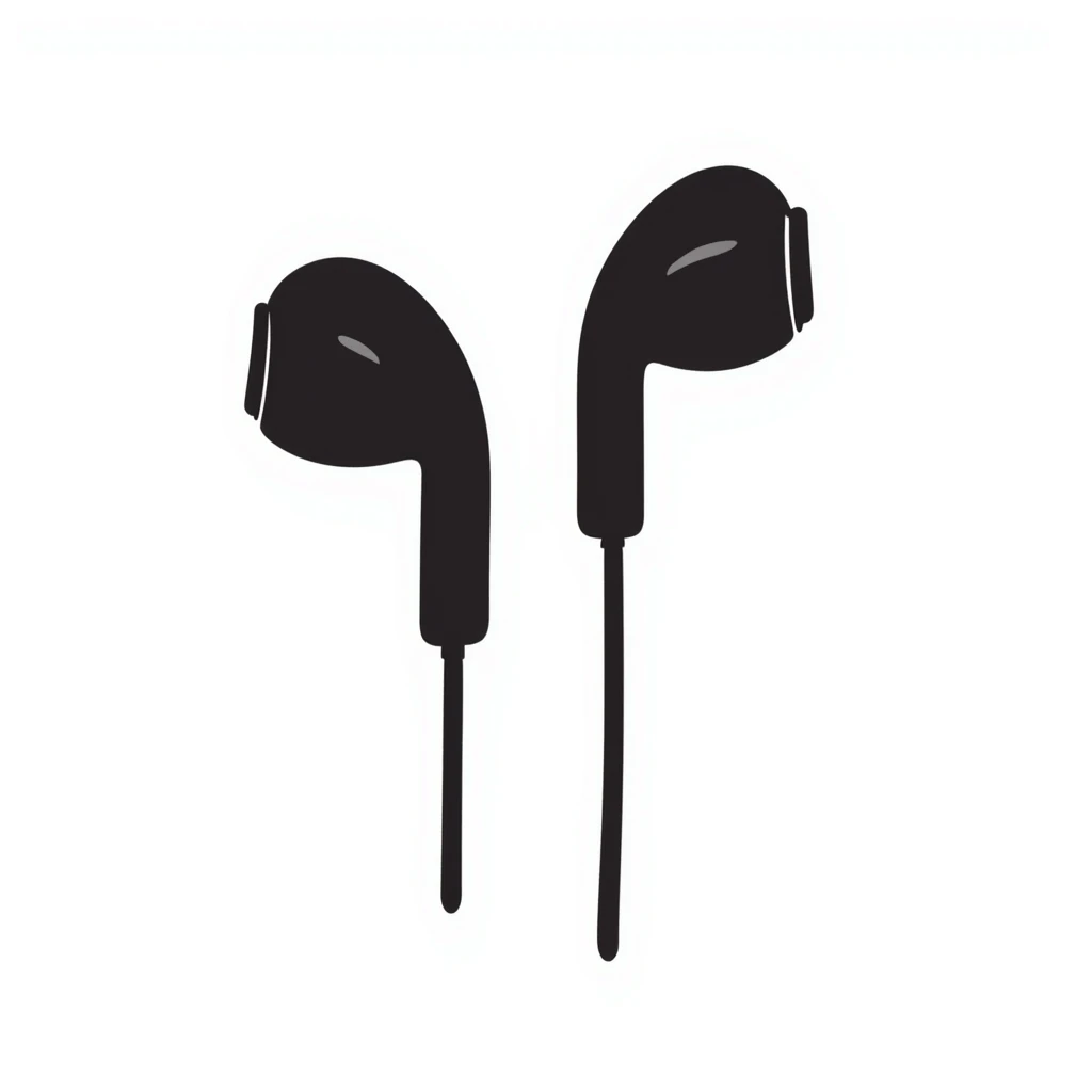 Apple wired EarPods with microphone and remote control emoji