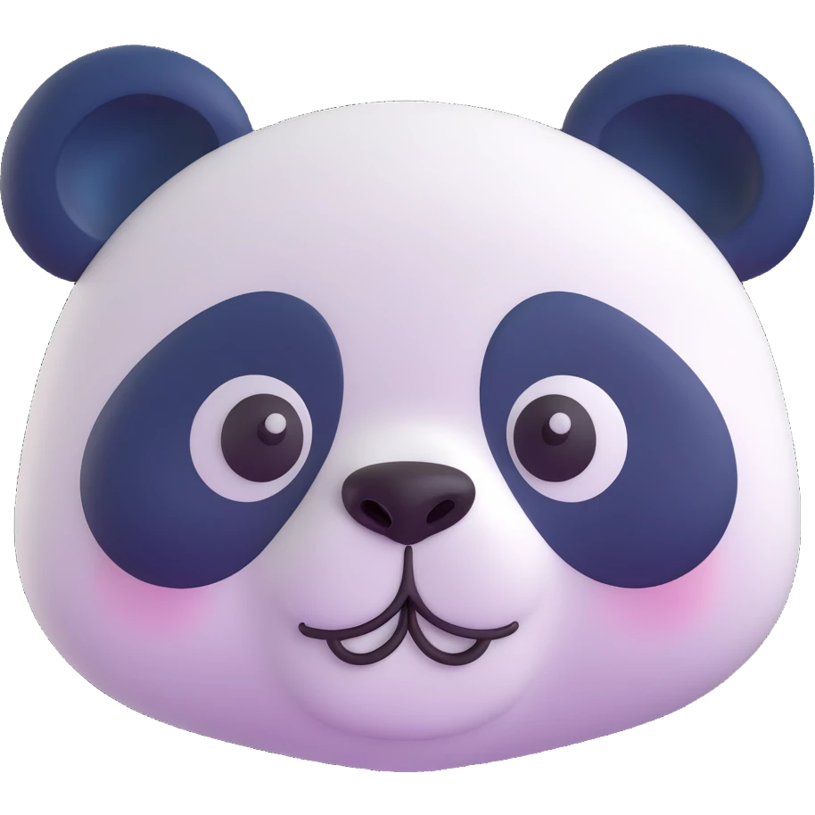 happy panda face emoji