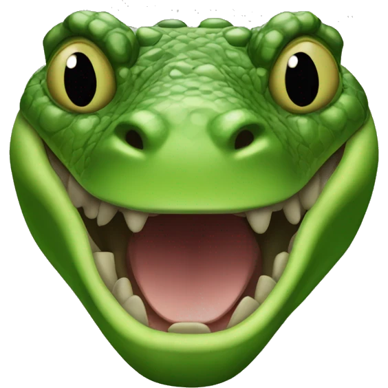 Green Gila Monster Face Big Chin emoji