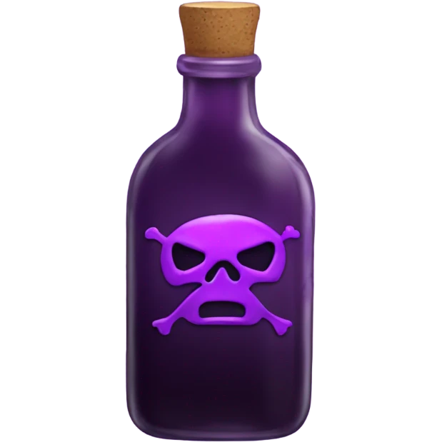 Poison bottle with purple juice  emoji