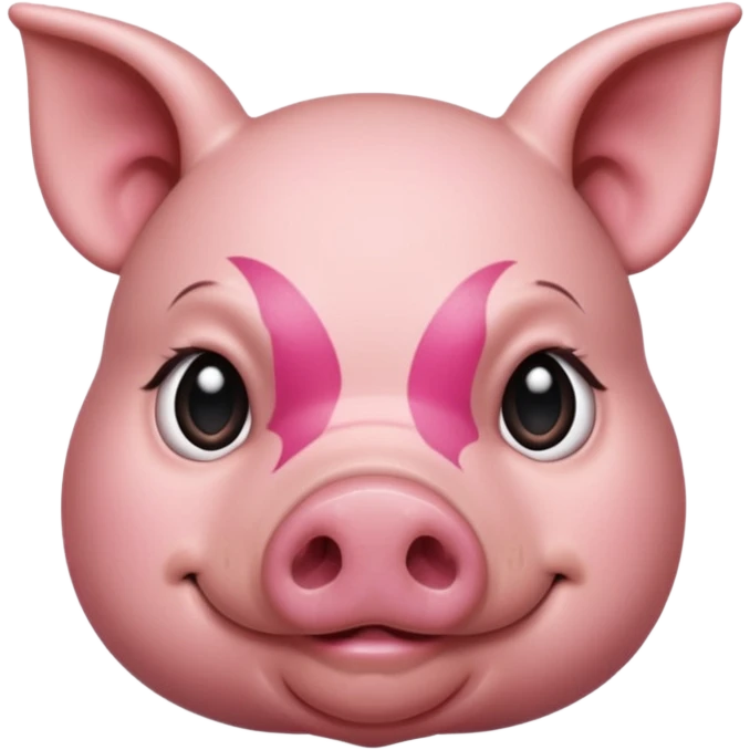 a pig having tattoo emoji