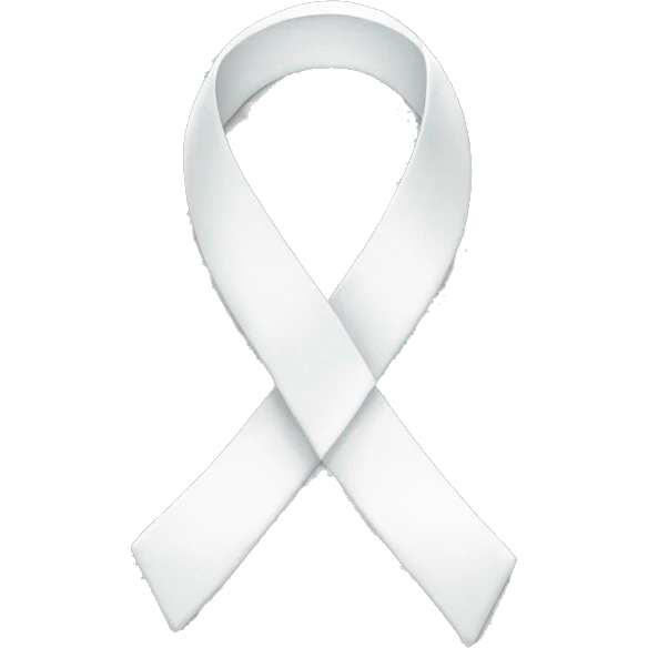 white ribbon emoji