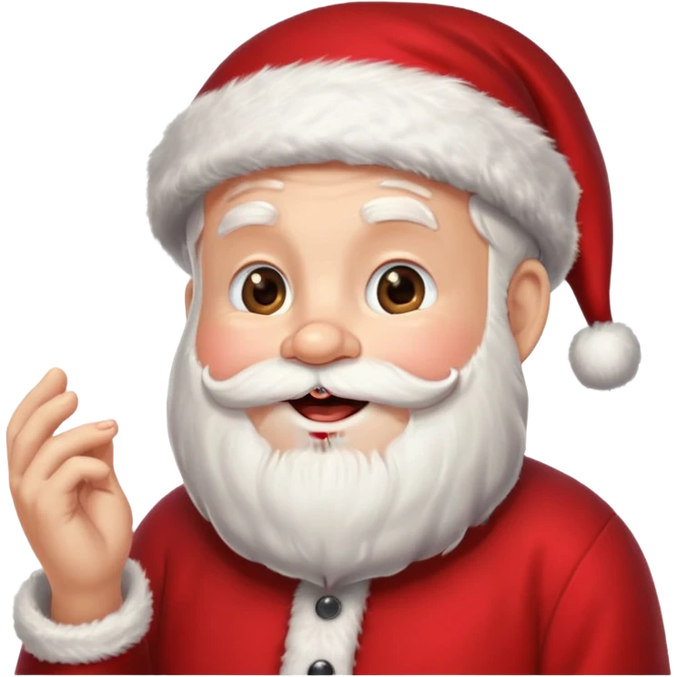 singing santa emoji