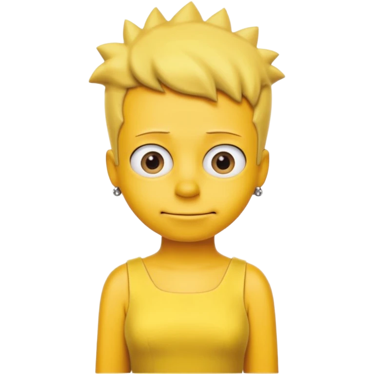bart Simpson complete yellow with yellow  dress emoji