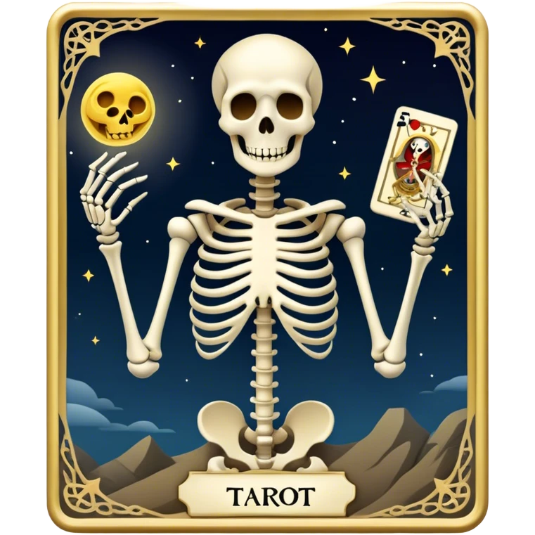 Tarot skeleton emoji