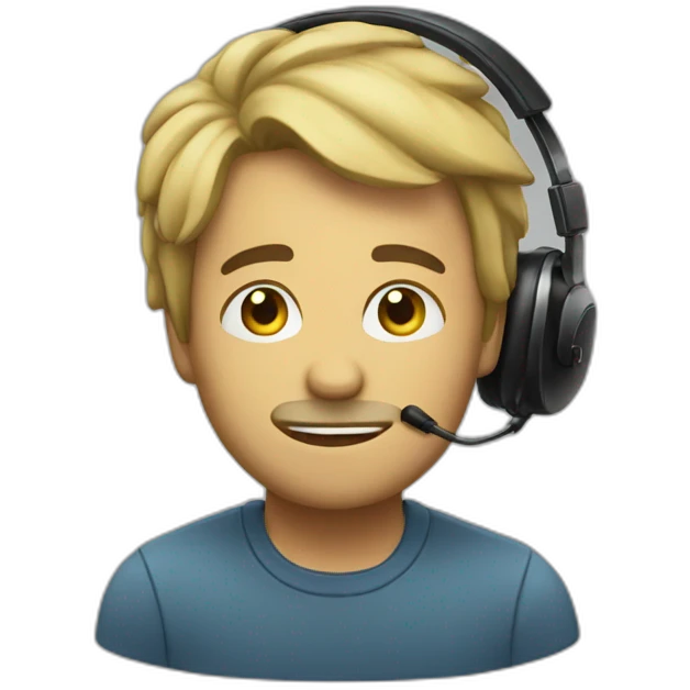 Man  listening song emoji