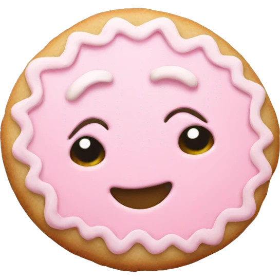 Light pink Christmas cookie  emoji