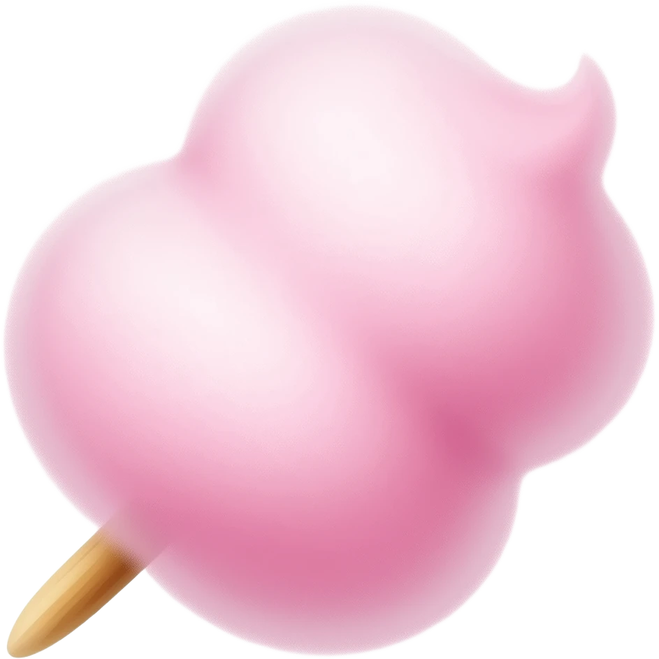 pink cotton candy in stick emoji