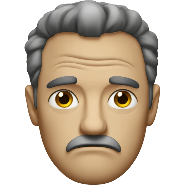 Grumpy man emoji