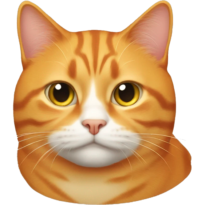 Orange fat tabby cat emoji