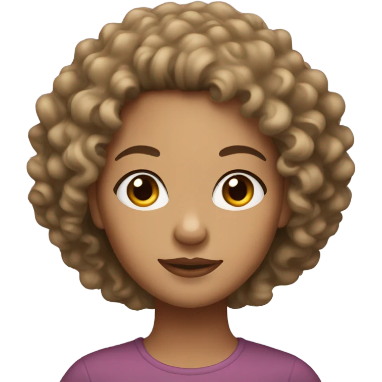 Light skin curly haired woman emoji