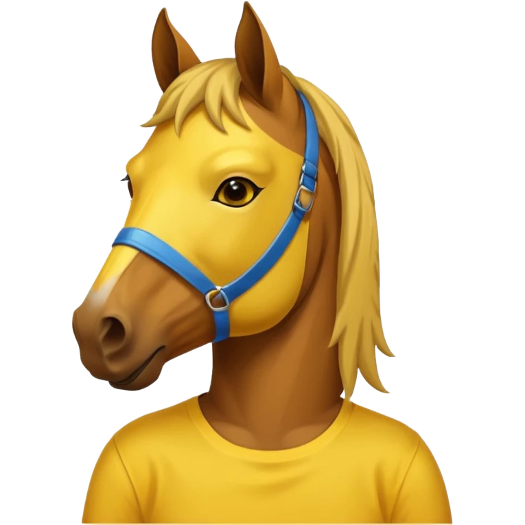 horse with yellow mask and shirt emoji