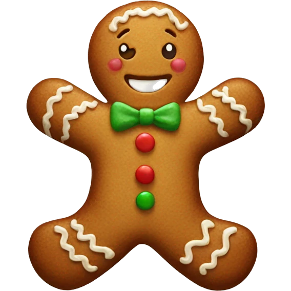 Gingerbread man emoji