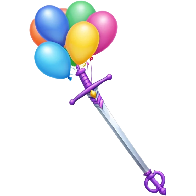  Sword made of balloons emoji
