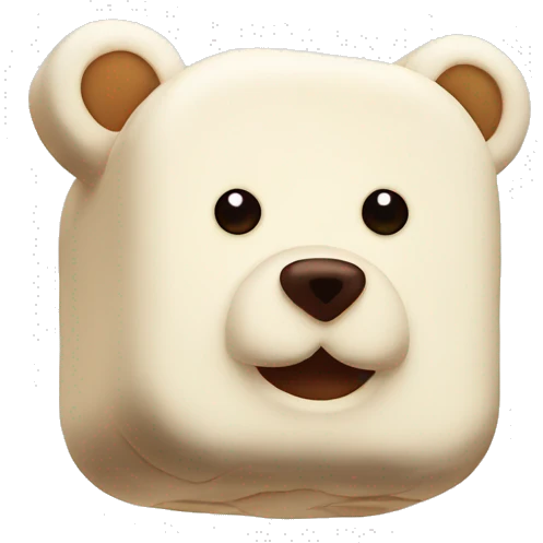 Bear-shaped marshmallows emoji