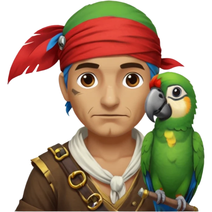 pirate and parrot emoji