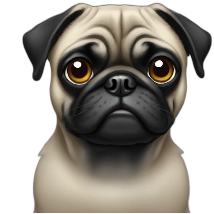 black pug emoji
