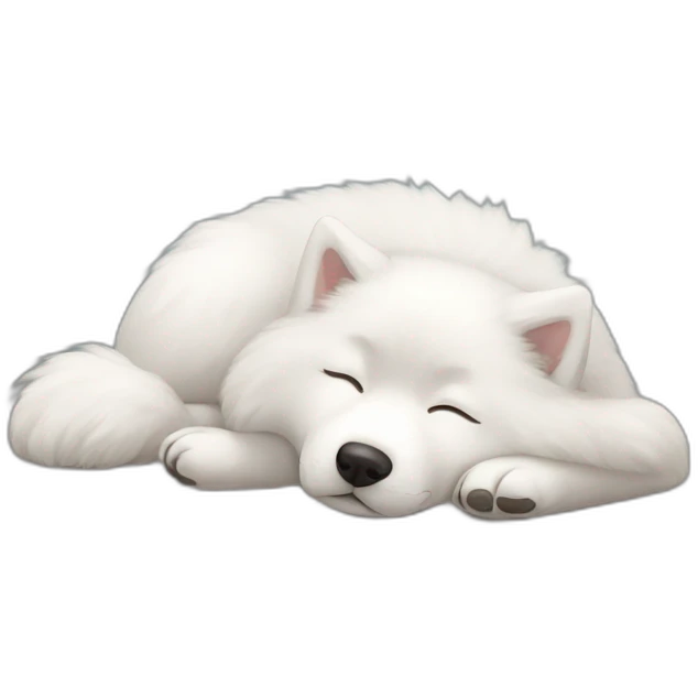 Samoyed sleep emoji