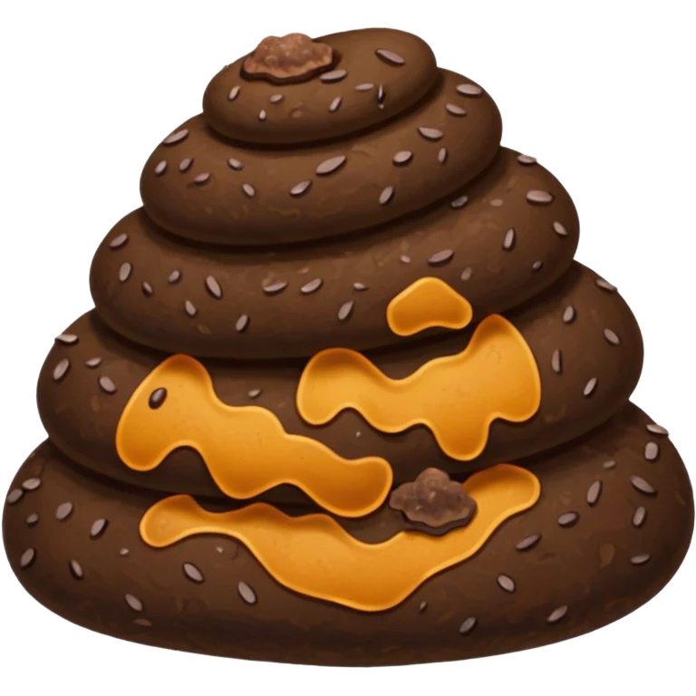 A poop wearing a poop wearing a poop emoji
