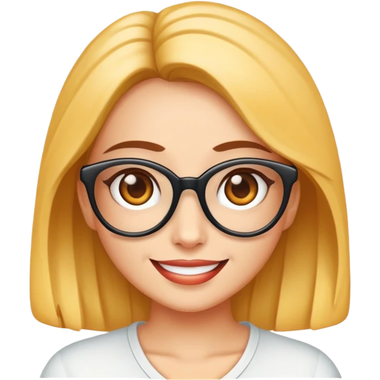 Sol e uma mulher de óculos  emoji