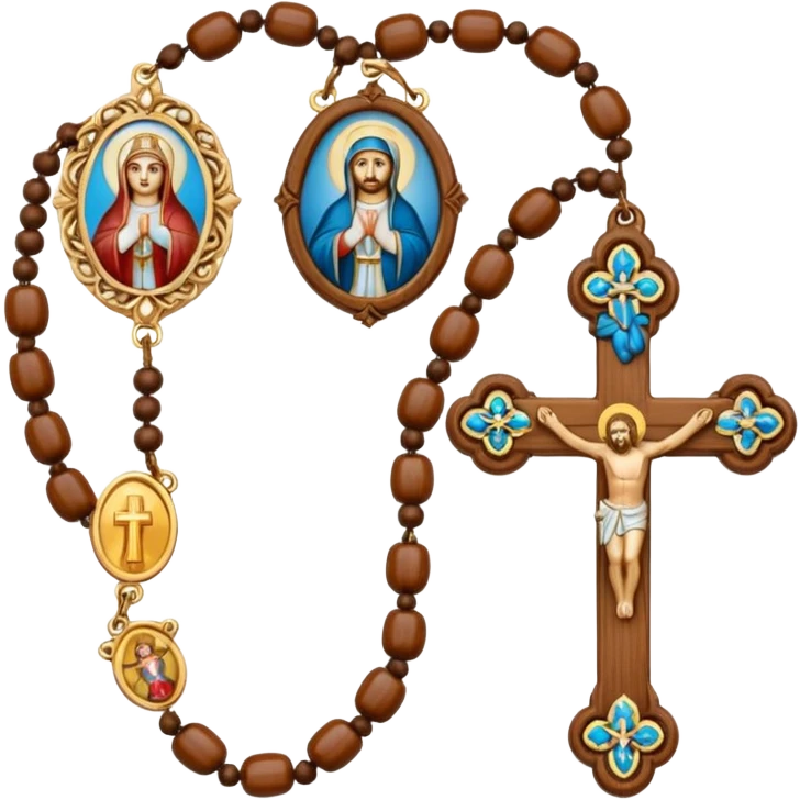 Beautiful catholic rosary emoji
