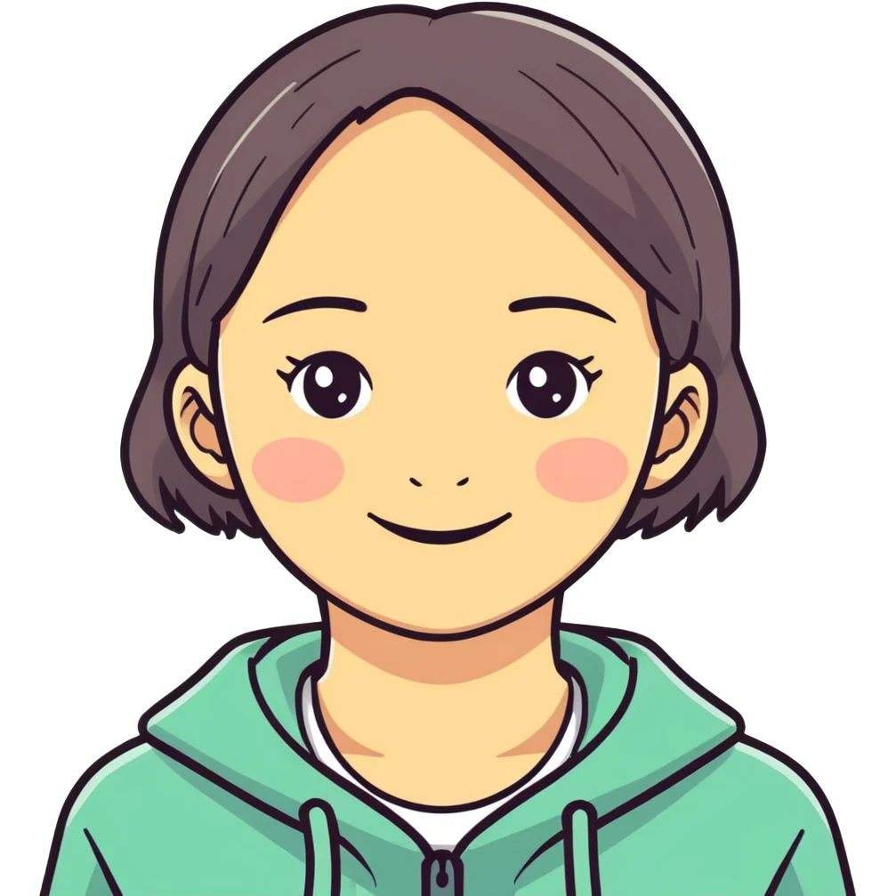 smiling girl looking at viewer emoji