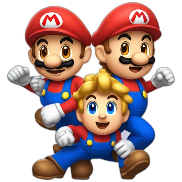 Four children playing super Mario wonder emoji