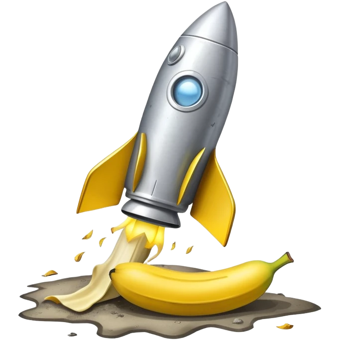 success and failures, rocket, banana peel  emoji