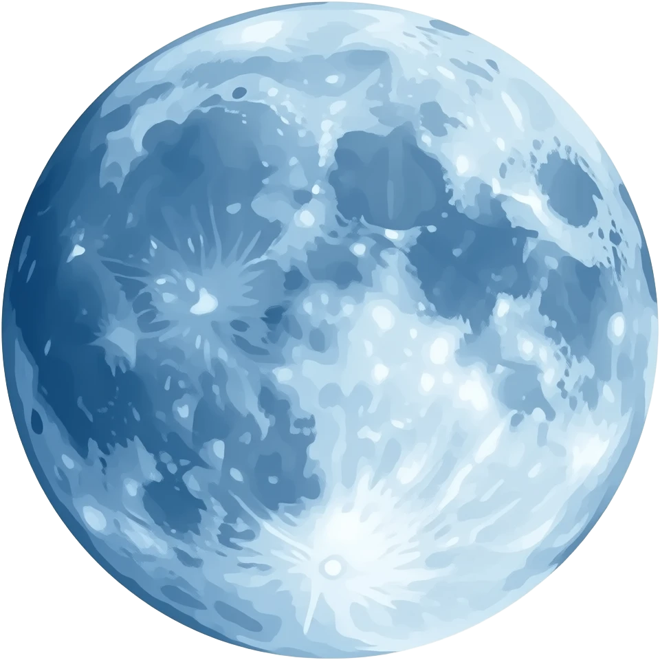 A moon turn blue emoji