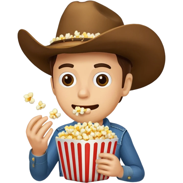 popcorn cowboy emoji