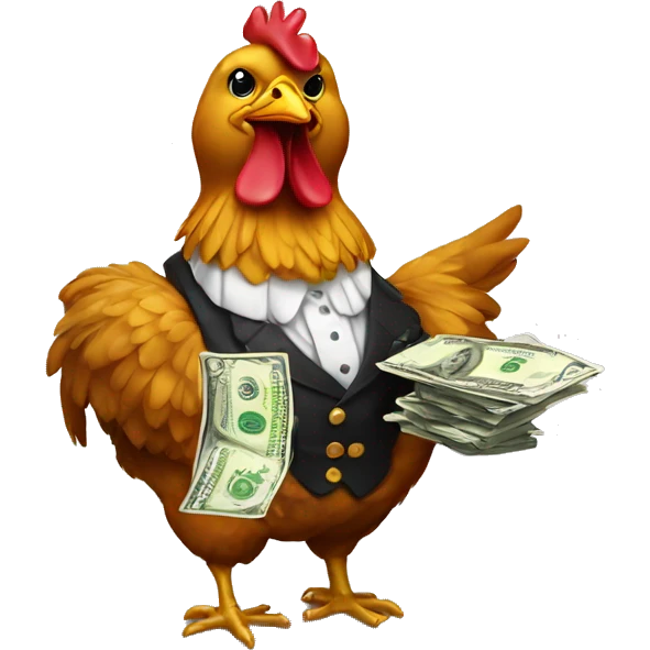 rich chicken cash emoji