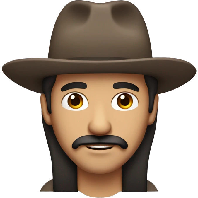 make a Mexican guy with long dark brown hair brown eyes and a mustache   emoji