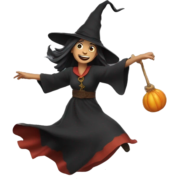 a turkish witch flying emoji