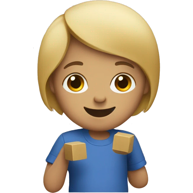 Kids playing with blocks emoji